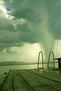 Waterspout on lake Royalty Free Stock Photo