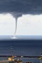 Waterspout in Mediterranean sea Royalty Free Stock Photo