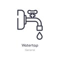 watertap outline icon. isolated line vector illustration from general collection. editable thin stroke watertap icon on white