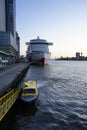 Watertaxi Rotterdam at cruise area. Royalty Free Stock Photo