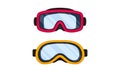 Watertight Diving Goggles for Swimming Underwater Vector Set Royalty Free Stock Photo