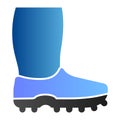 Watertights flat icon. Footwear color icons in trendy flat style. Rubber boots gradient style design, designed for web