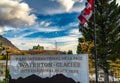 Waterton-Glacier International Peace Park in autumn foliage season.