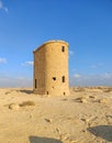 Watertower near the Ottoman railway station. Nitzana. Negev desert in Israel