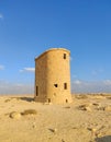 Watertower near the Ottoman railway station. Nitzana. Negev desert in Israel