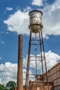 The Watertower at Woodside Mills in Greenville, South Carolina Royalty Free Stock Photo