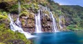 Waterwall on Langevin river Royalty Free Stock Photo