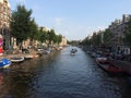 Waterway in Amsterdam, Netherlands