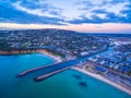 Waterway entrance from Port Phillip Bay into the Safety Beach ma Royalty Free Stock Photo