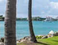 Waterway in Miami Beach, boat Royalty Free Stock Photo