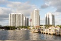 Miami, Florida, USA - April 22, 2022: Waterways in Aventura