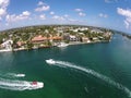 Waterways in Boca Raton, Florida aerial view