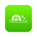 Waterwheel icon digital green