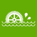 Waterwheel icon green