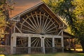 Waterwheel at Sunset Royalty Free Stock Photo