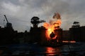 Waterworld action show in the Universal Studios Hollywood Royalty Free Stock Photo