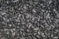 waterworn black pebbles Royalty Free Stock Photo