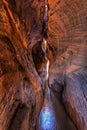 Watery Tunnel Slot Canyon Royalty Free Stock Photo