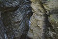 Rock forms in the gorge create abstract scenery at Watkins Glen, NY State Park