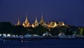 WatPraKaew public landmark Thai Temple in sunset time