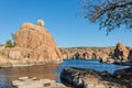 Watson Lake Moonrise Royalty Free Stock Photo