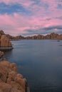 Watson Lake Prescott Arizona Sunset Reflection Royalty Free Stock Photo