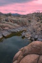 Watson Lake Prescott Arizona Sunset Reflection Royalty Free Stock Photo