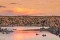 Watson Lake Sunset Royalty Free Stock Photo