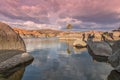 Watson Lake Sunset Landscape Royalty Free Stock Photo