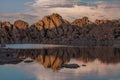 Watson Lake Sunset Reflection Prescott Arizona Royalty Free Stock Photo