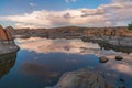 Watson Lake Sunset Reflection Royalty Free Stock Photo