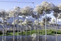 Wattens, Austria  - April 1, 2019: The beautiful crystal clouds in Swarovski Kristallwelten Crystal Worlds museum - Immagine Royalty Free Stock Photo