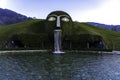 Wattens, Austria - April 1, 2019: The entrance to Swarovski Crystal Worlds Swarovski Kristallwelten in Wattens. Swarovski Royalty Free Stock Photo