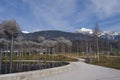 Wattens, Austria - March 18, 2023 - crystal clouds in the garden of Swarovski Kristallwelten (Crystal World)