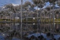 Wattens, Austria - March 18, 2023 - crystal clouds in the garden of Swarovski Kristallwelten (Crystal World)