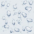 Watter drops on transparent background