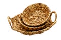 Wattled basket isolated on a white Royalty Free Stock Photo