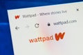 Wattpad.com Web Site. Selective focus. Royalty Free Stock Photo