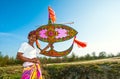 KITE FLYING WAU BULAN - KELANTAN Royalty Free Stock Photo