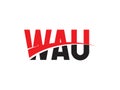 WAU Letter Initial Logo Design Vector Illustration