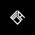 WAU letter logo design on black background. WAU creative initials letter logo concept. WAU letter design