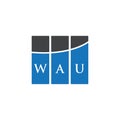 WAU letter logo design on white background. WAU creative initials letter logo concept. WAU letter design