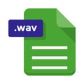 Wav file flat icon