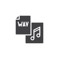 Wav file format vector icon Royalty Free Stock Photo