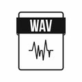 WAV file icon, simple style