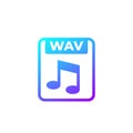 wav file, lossless audio format icon