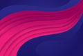 Wave abstrat graphic way, design element pink and blue