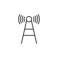 wave antenna icon. Element of simple icon for websites, web design, mobile app, info graphics. Thin line icon for website design a