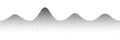 Wave background with noise grain pattern with halftone gradation background. Vector abstract background with mountain landscape of