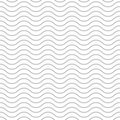 Wave background vector seamless pattern, gray wave lines on white background, abstract waved geometric effect backdrop Royalty Free Stock Photo